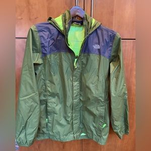 The North Face Gray/Olive DryVent  jacket Boys Youth XL 18-20